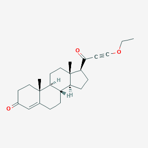 molecular formula C24H32O3 B008864 17-(1-Oxo-3-ethoxy-2-propynyl)androst-4-en-3-one CAS No. 104849-33-4