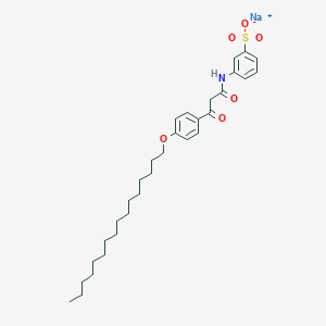 molecular formula C31H44NNaO6S B088645 Sodium 3-((3-(4-(hexadecyloxy)phenyl)-1,3-dioxopropyl)amino)benzenesulphonate CAS No. 14542-05-3