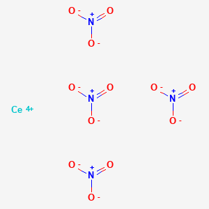 molecular formula CeN6O18-2 B088664 Nitric acid, cerium(4+) salt (4:1) CAS No. 13093-17-9
