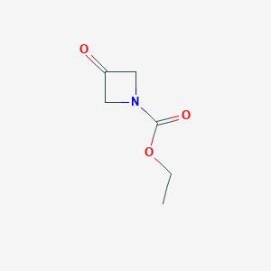 molecular formula C6H9NO3 B008872 Ethyl 3-oxoazetidine-1-carboxylate CAS No. 105258-88-6