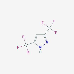 molecular formula C5H2F6N2 B088745 3,5-Bis(trifluoromethyl)-1H-pyrazole CAS No. 14704-41-7