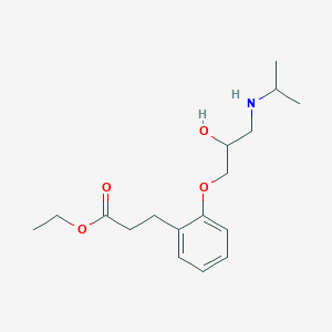 molecular formula C17H27NO4 B008876 Ethyl 3-[2-[2-hydroxy-3-(propan-2-ylamino)propoxy]phenyl]propanoate CAS No. 102203-23-6