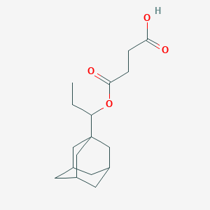 molecular formula C17H26O4 B088762 Succinic acid, mono(1-(1-adamantyl)propyl) ester CAS No. 15037-74-8
