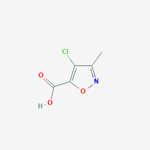 molecular formula C5H4ClNO3 B008878 4-Chloro-3-methylisoxazole-5-carboxylic acid CAS No. 103912-63-6