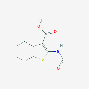 molecular formula C11H13NO3S B088787 2-(Acetylamino)-4,5,6,7-tetrahydro-1-benzothiophene-3-carboxylic acid CAS No. 13130-43-3
