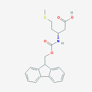 molecular formula C21H23NO4S B088798 (3S)-3-{[(9H-fluoren-9-ylmethoxy)carbonyl]amino}-5-(methylsulfanyl)pentanoic acid CAS No. 1217832-67-1