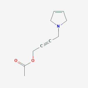 molecular formula C10H13NO2 B088861 4-(3-Pyrrolin-1-yl)-2-butyn-1-ol acetate CAS No. 14053-18-0