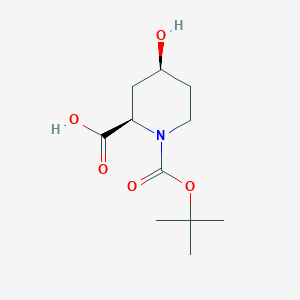 molecular formula C11H19NO5 B088888 (2R,4S)-1-(tert-butoxycarbonyl)-4-hydroxypiperidine-2-carboxylic acid CAS No. 1212688-40-8