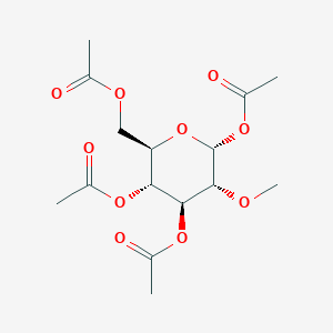 molecular formula C15H22O10 B088958 [(2R,3R,4S,5R,6R)-3,4,6-triacetyloxy-5-methoxyoxan-2-yl]methyl acetate CAS No. 14199-55-4