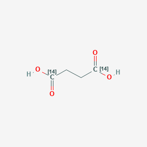 molecular formula C4H6O4 B088980 Succinic acid, [1,4-14C] CAS No. 13613-74-6