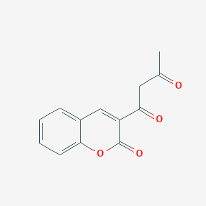 molecular formula C13H10O4 B088985 Coumarin, 3-acetoacetyl- CAS No. 13252-79-4