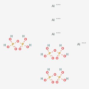 molecular formula Al4H12O21P6 B089007 Diphosphoric acid, aluminium salt (3:4) CAS No. 14696-66-3