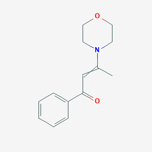 molecular formula C14H17NO2 B089026 2-Buten-1-one, 3-(4-morpholinyl)-1-phenyl- CAS No. 14091-94-2