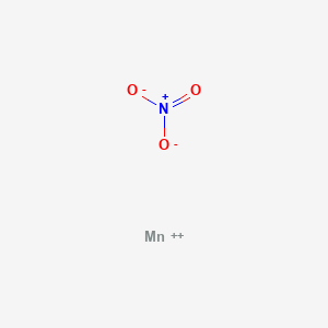 molecular formula HMnNO3 B089046 Nitric acid, manganese salt CAS No. 13224-08-3