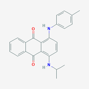 molecular formula C24H22N2O2 B089059 1-((1-Methylethyl)amino)-4-((4-methylphenyl)amino)anthraquinone CAS No. 10572-60-8