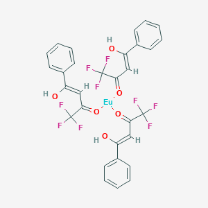 molecular formula C30H21EuF9O6 B089068 europium;(Z)-1,1,1-trifluoro-4-hydroxy-4-phenylbut-3-en-2-one CAS No. 14552-19-3