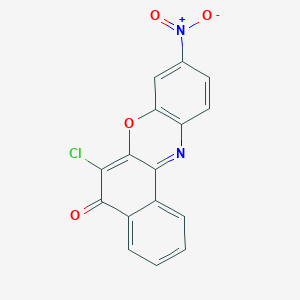 molecular formula C16H7ClN2O4 B008907 6-Chloro-9-nitro-5-oxo-5H-benzo[A]phenoxazine CAS No. 73397-12-3