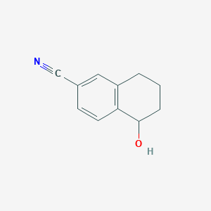 molecular formula C11H11NO B089087 5-Hydroxy-5,6,7,8-tetrahydronaphthalene-2-carbonitrile CAS No. 1315479-99-2