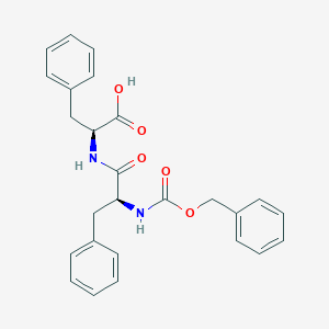 molecular formula C26H26N2O5 B089091 3-Phenyl-N-(3-phenyl-N-((phenylmethoxy)carbonyl)-L-alanyl)-L-alanine CAS No. 13122-91-3