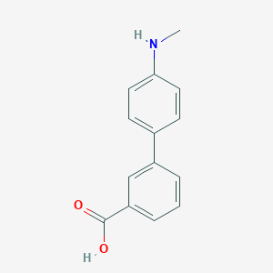 molecular formula C14H13NO2 B089095 4'-(Methylamino)biphenyl-3-carboxylic acid CAS No. 1215206-62-4
