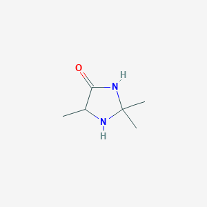 molecular formula C6H12N2O B008911 2,2,5-Trimethylimidazolidin-4-one CAS No. 107355-19-1
