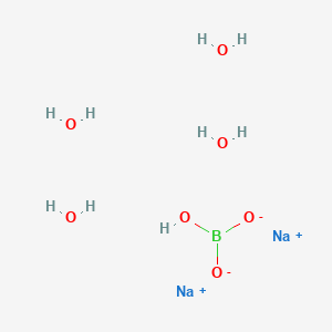 molecular formula BH9Na2O7 B089119 Kernite (B4Na2O7.4H2O) CAS No. 12045-87-3