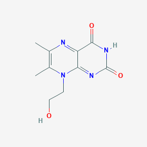 molecular formula C10H12N4O3 B089124 8-(2-Hydroxyethyl)-6,7-dimethylpteridine-2,4-dione CAS No. 13300-17-9