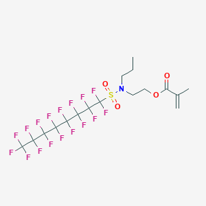 molecular formula C17H16F17NO4S B089128 2-(((Heptadecafluorooctyl)sulphonyl)propylamino)ethyl methacrylate CAS No. 13285-40-0