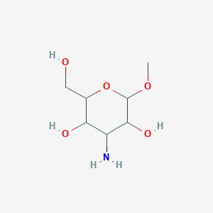B089138 4-Amino-2-(hydroxymethyl)-6-methoxyoxane-3,5-diol CAS No. 14133-36-9