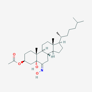 molecular formula C29H49NO4 B089141 [(3S,5R,6Z,8S,9S,10R,13R,14S,17R)-5-Hydroxy-6-hydroxyimino-10,13-dimethyl-17-[(2R)-6-methylheptan-2-yl]-2,3,4,7,8,9,11,12,14,15,16,17-dodecahydro-1H-cyclopenta[a]phenanthren-3-yl] acetate CAS No. 14026-21-2