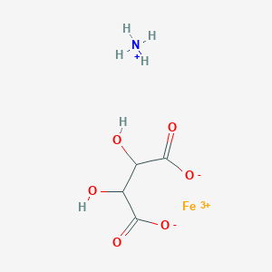 molecular formula C8H12FeNO12 B089174 Azanium;2,3-dihydroxybutanedioate;iron CAS No. 14635-18-8