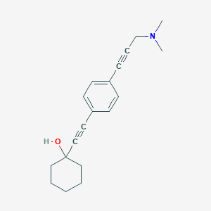 molecular formula C19H23NO B089203 Cyclohexanol, 1-(2-(p-(3-dimethylamino-1-propynyl)phenyl)ethynyl)- CAS No. 14893-26-6