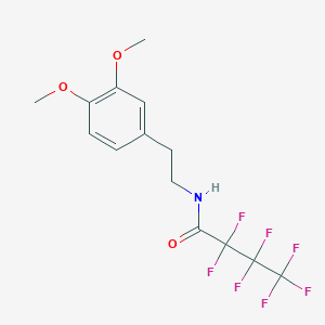 molecular formula C14H14F7NO3 B089214 N-[2-(3,4-Dimethoxyphenyl)ethyl]-2,2,3,3,4,4,4-heptafluorobutanamide CAS No. 13230-87-0