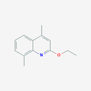 molecular formula C13H15NO B089237 2-Ethoxy-4,8-dimethylquinoline CAS No. 15113-01-6