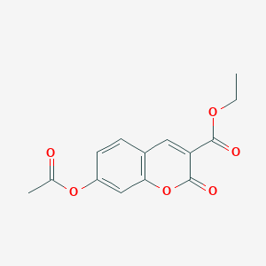 molecular formula C14H12O6 B089247 Ethyl 7-acetoxycoumarin-3-carboxylate CAS No. 13209-77-3