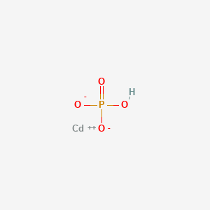 molecular formula CdHO4P B089266 Cadmium hydrogen phosphate CAS No. 14067-62-0