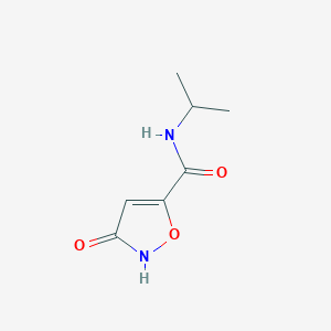 molecular formula C7H10N2O3 B008928 3-oxo-N-propan-2-yl-1,2-oxazole-5-carboxamide CAS No. 103871-68-7