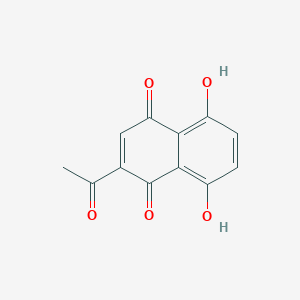 molecular formula C12H8O5 B089294 2-Acetyl-5,8-dihydroxynaphthalene-1,4-dione CAS No. 14090-47-2