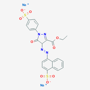 molecular formula C22H16N4Na2O9S2 B089309 disodium 3-ethyl 4,5-dihydro-5-oxo-4-[(4-sulphonato-1-naphthyl)azo]-1-(4-sulphonatophenyl)-1H-pyrazole-3-carboxylate CAS No. 15139-76-1