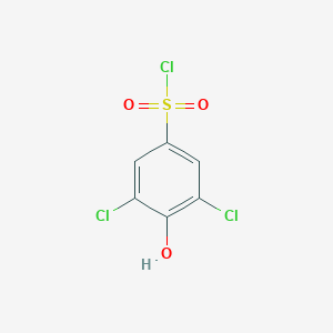molecular formula C6H3Cl3O3S B089318 3,5-Dichloro-4-hydroxybenzenesulfonyl chloride CAS No. 13432-81-0