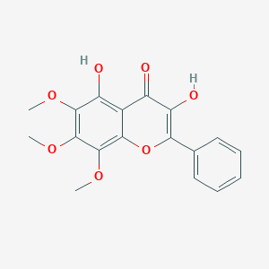 molecular formula C18H16O7 B089333 3,5-Dihydroxy-6,7,8-trimethoxyflavone CAS No. 14221-65-9