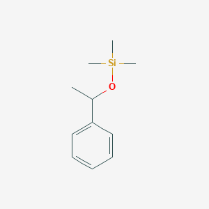 molecular formula C11H18OSi B089336 Silane, trimethyl(1-phenylethoxy)- CAS No. 14856-75-8