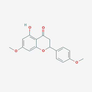 molecular formula C17H16O5 B089349 5-Hydroxy-7-methoxy-2-(4-methoxyphenyl)-2,3-dihydrochromen-4-one CAS No. 13238-06-7