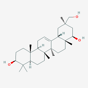 molecular formula C30H50O3 B089351 (3S,4Ar,6aR,6bS,8aR,9R,11R,12aS,14aR,14bR)-11-(羟甲基)-4,4,6a,6b,8a,11,14b-七甲基-1,2,3,4a,5,6,7,8,9,10,12,12a,14,14a-十四氢苪-3,9-二醇 CAS No. 10379-65-4