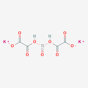 molecular formula C4O9Ti.2K<br>C4K2O9Ti B089385 dipotassium;oxalate;oxygen(2-);titanium(4+) CAS No. 14481-26-6