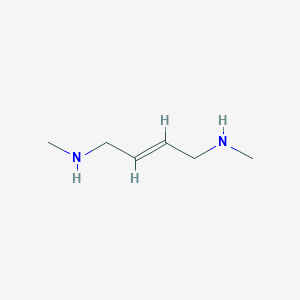 molecular formula C6H14N2 B089398 N,N'-But-2-enylidenebis(methylamine) CAS No. 111-72-8