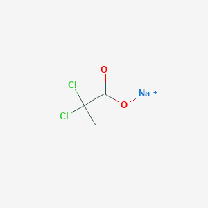 molecular formula C3H4Cl2NaO2 B089405 Sodium 2,2-dichloropropionate CAS No. 127-20-8