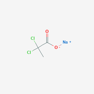 molecular formula C3H3Cl2NaO2 B089405 Sodium 2,2-dichloropropionate CAS No. 127-20-8