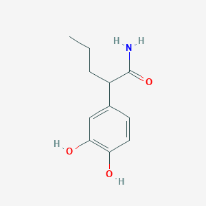 molecular formula C11H15NO3 B089408 alpha-Propyldopacetamide CAS No. 154-62-1