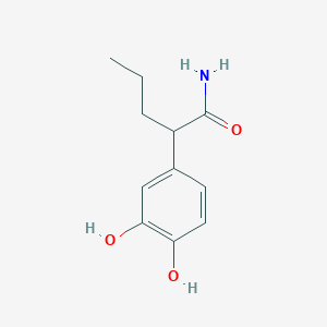 molecular formula C11H15NO3 B089408 2-(3,4-Dihydroxyphenyl)valeramide CAS No. 154-62-1